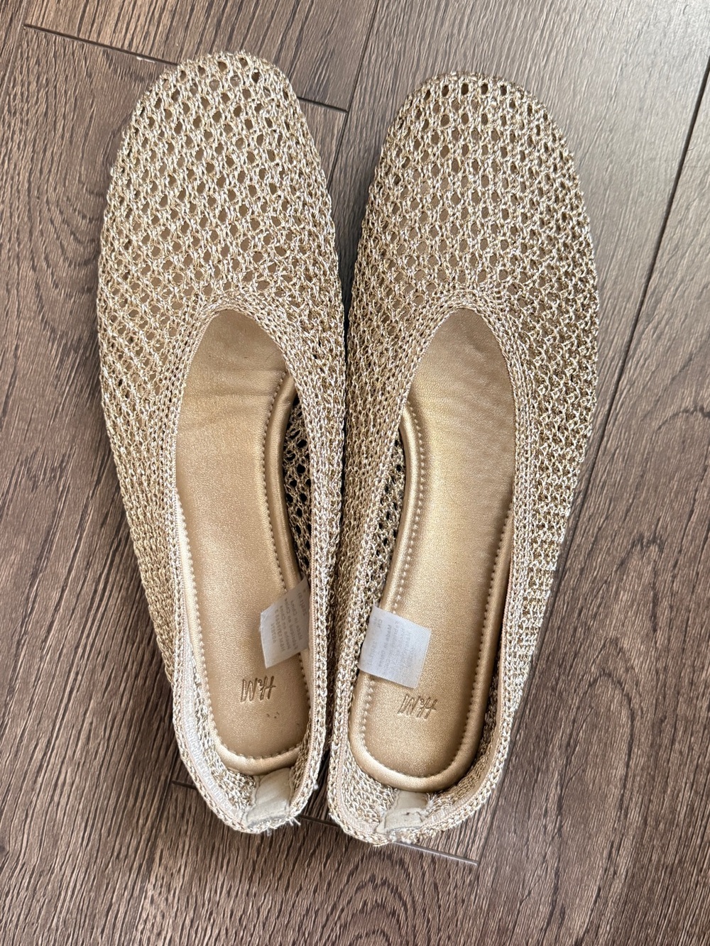 H&M Woven Metallic Ballet Flat - Gold - Picture 3 of 3